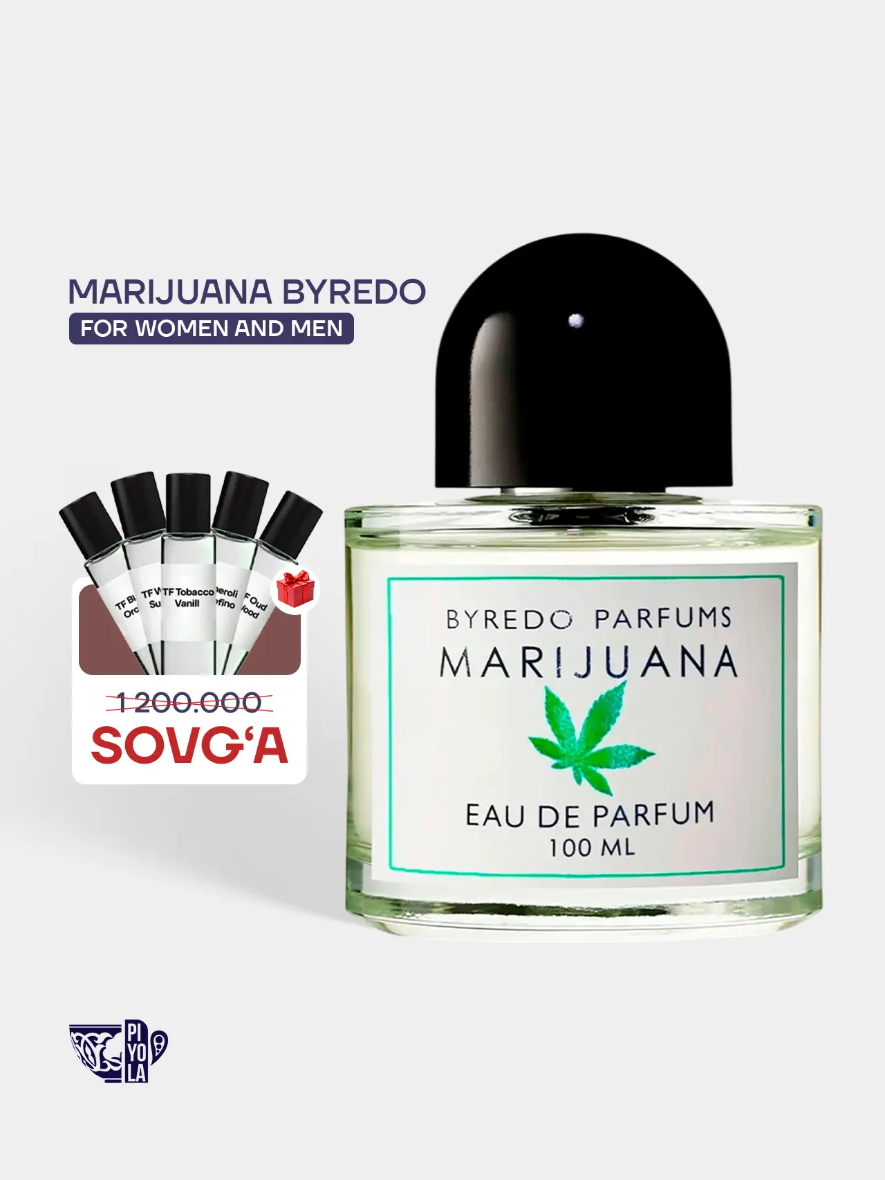 Byredo Marijuana 100ml + Bonus 5ta TFdan podarochniy nabor