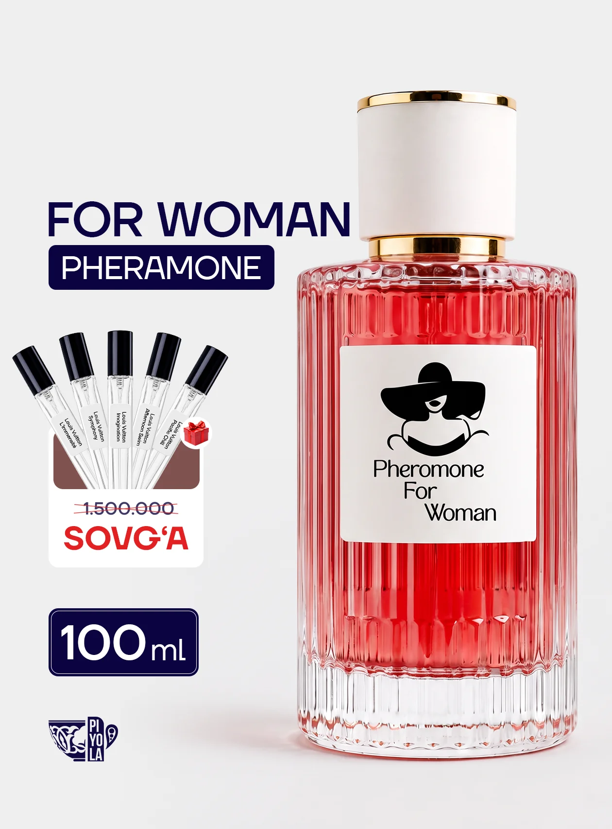 For Women Pheromone Perfume 100ml + Bonus 🎁  5 ta podarochniy nabor
